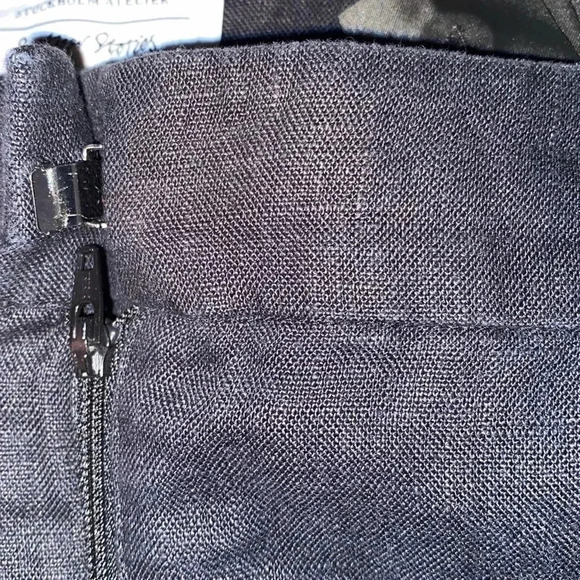 Stockholm Atelier & other stories women’s 100% linen blck pants - size 10 - Picture 4 of 6
